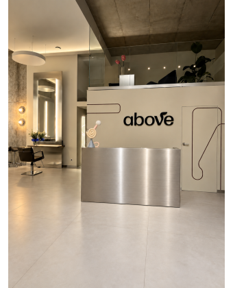 STEEL - Stainless steel cash register counter and beauty salon reception desk