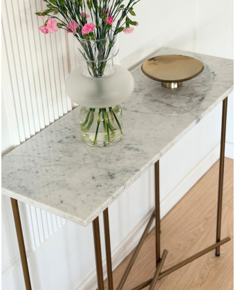 NEW YORK Marble Console Table – Gold Legs | Papierówka
