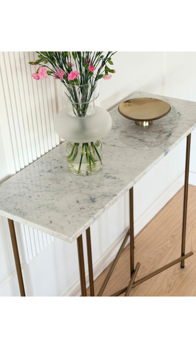 NEW YORK Marble Console Table – Gold Legs | Papierówka