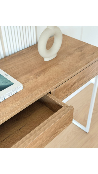 ELLA Console Table with Drawers – White Frame | Papierówka