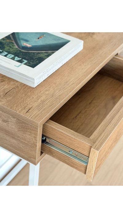 ELLA Console Table with Drawers – White Frame | Papierówka
