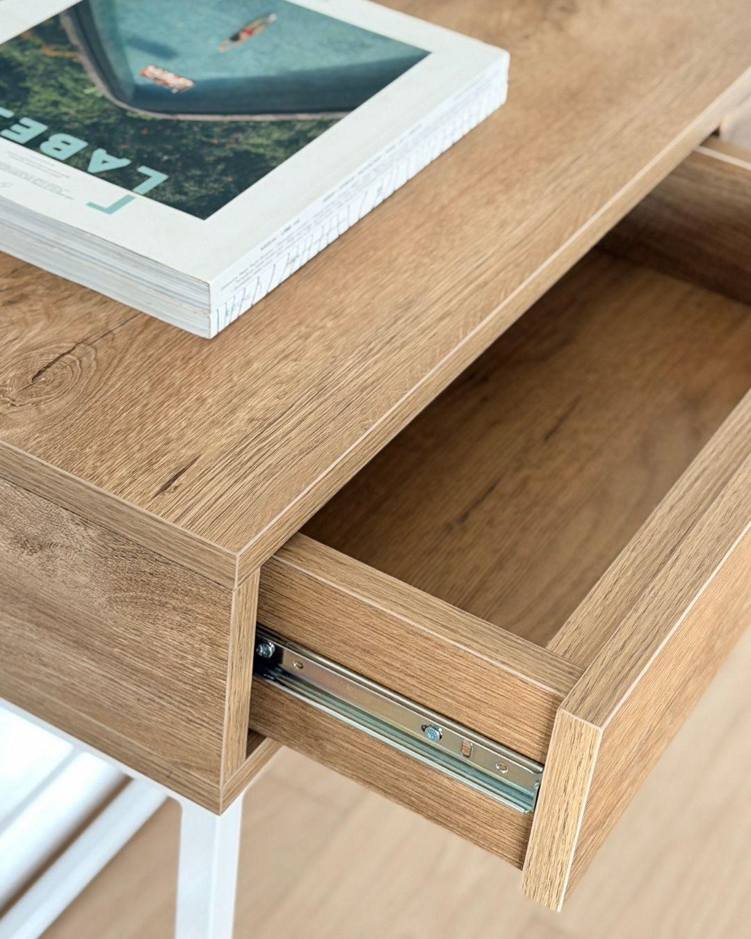 ELLA Console Table with Drawers – White Frame | Papierówka