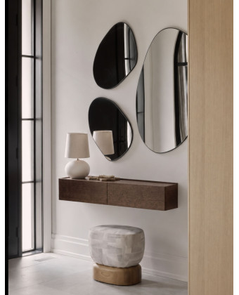 Miley Wall-Mounted Console Table with Drawers. Wall-mounted console table for the bedroom.