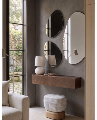 Miley Wall-Mounted Console Table with Drawers. Wall-mounted console table for the bedroom.