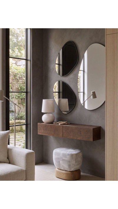 Miley Wall-Mounted Console Table with Drawers. Wall-mounted console table for the bedroom.
