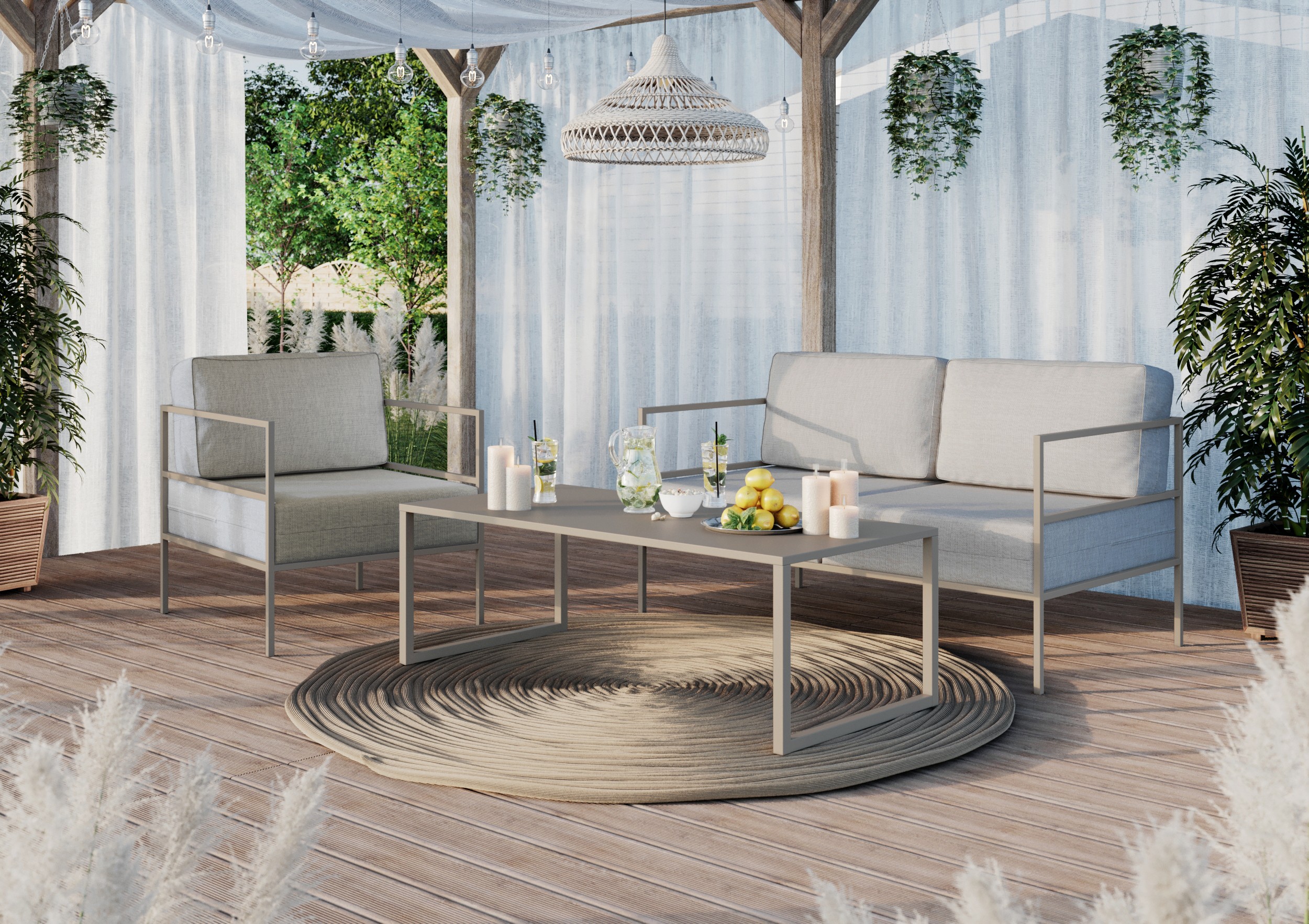 Prostokątny stolik na taras lub balkon – model BOHO w minimalistycznej formie Prostokątny stolik na taras lub balkon – model BOHO w minimalistycznej formie