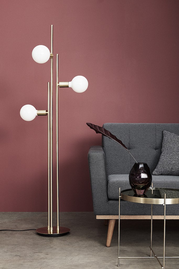 BALANCE - Złota lampa podłogowa