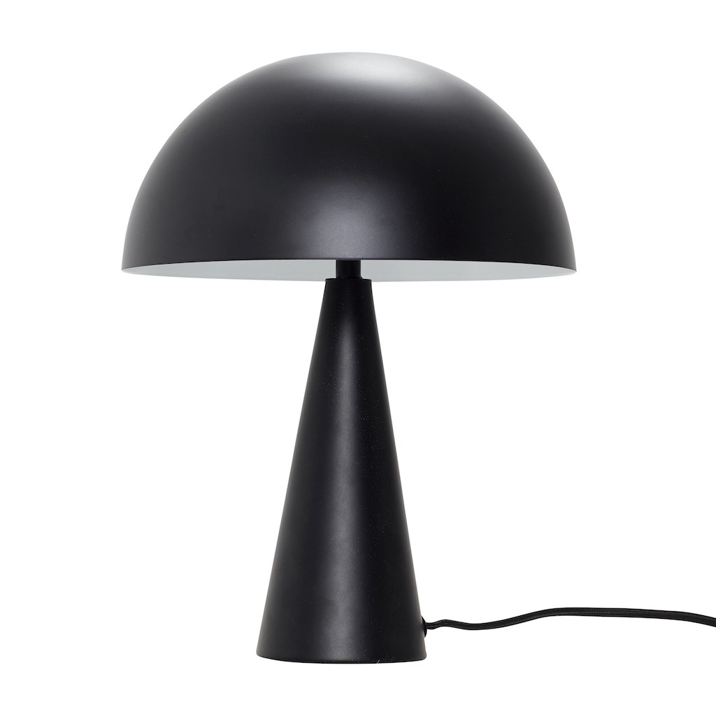 Nowoczesna czarna lampka MUSH MINI BLACK jako elegancki dodatek do konsoli i dekoracji Nowoczesna czarna lampka MUSH MINI BLACK jako elegancki dodatek do konsoli i dekoracji