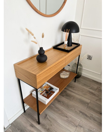 The modern black MUSH MINI BLACK lamp—an elegant addition to your console table and decor The modern black MUSH MINI BLACK lamp—an elegant addition to your console table and decor