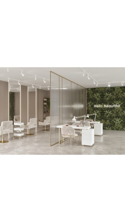 A modern desk for a beauty salon or a home vanity—the MALLY model